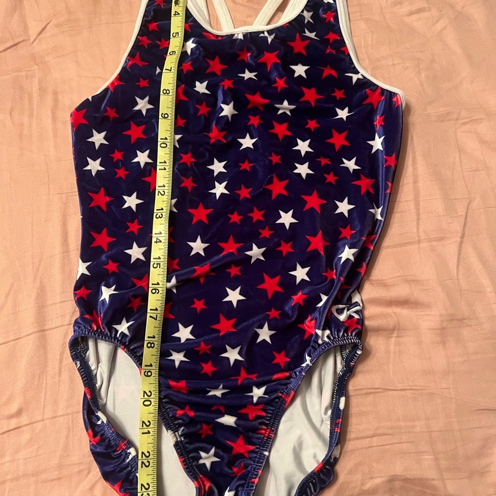 Navy Star Print One-Piece Swimsuit - Red & White Stars - Picture 5 of 16
